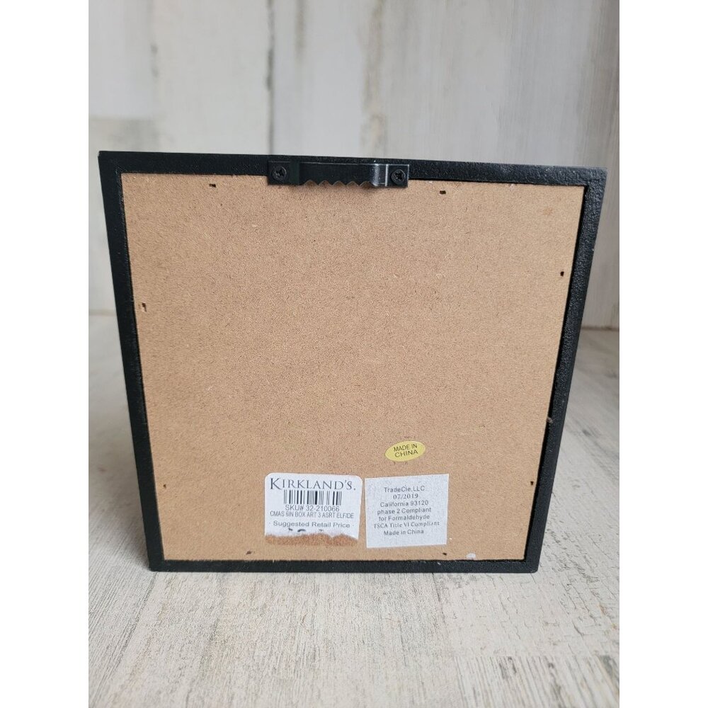 Kirkland's elf Little Helper‎ wooden box photo Decor Xmas - Picture 4 of 5